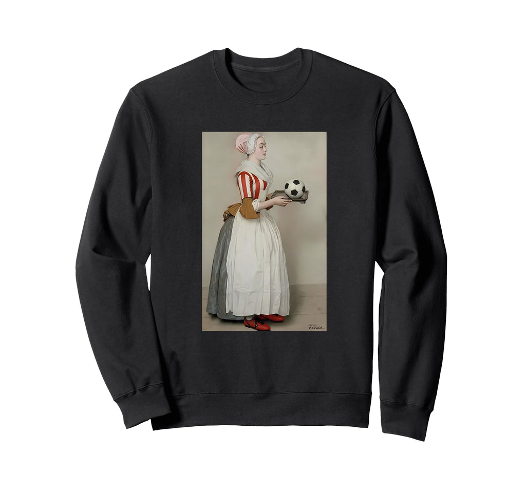 Serving Football Red Striped Soccer Sweatshirt - Aesthetic Graphic Unisex - T-Shirt, Sweatshirt, Hoodie