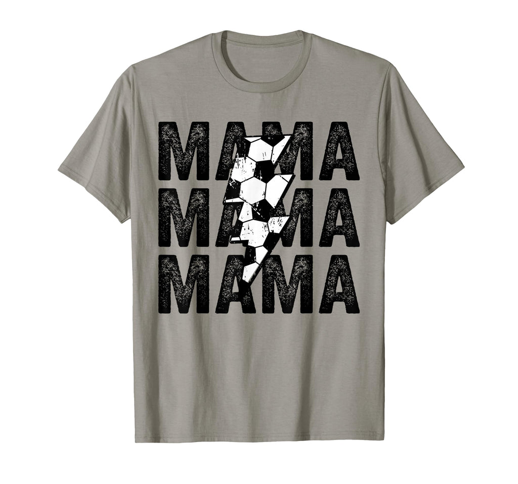 Soccer Mama Distressed Lightning T-Shirt - Minimalist Print for Adults - T-Shirt, Sweatshirt, Hoodie