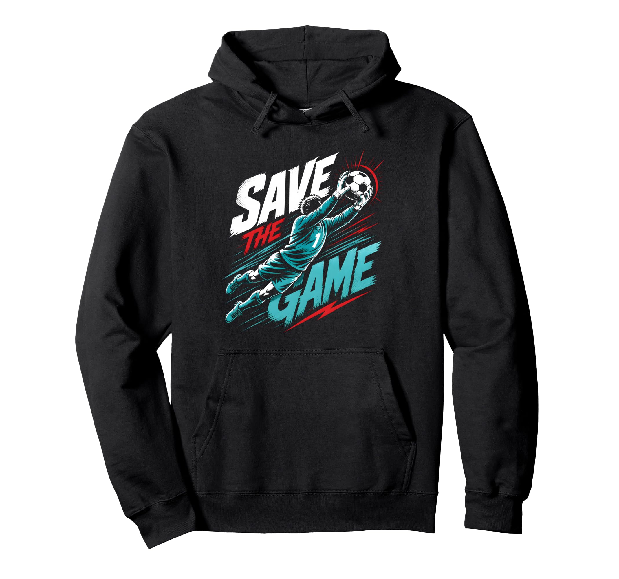Goalkeeper Diving Save Action Soccer Hoodie - Streetwear Style Men Women - T-Shirt, Sweatshirt, Hoodie