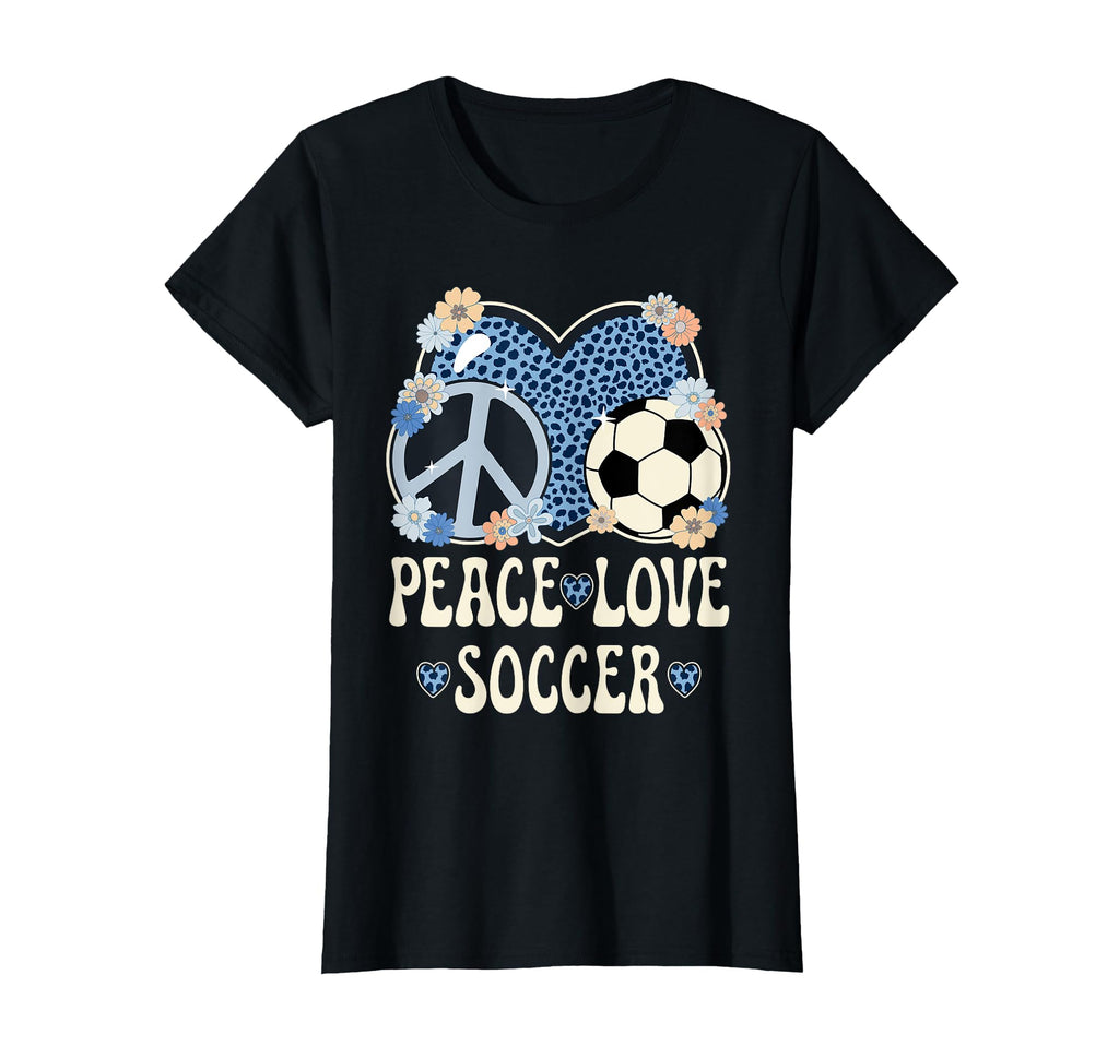 Peace Love Soccer Lover Outfit T-Shirt - Minimalist Print Men Women - T-Shirt, Sweatshirt, Hoodie
