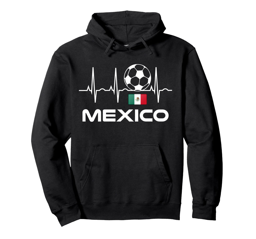 Mexico Soccer Mexico Futbol Heartbeat Hoodie - Graphic Print for Adults - T-Shirt, Sweatshirt, Hoodie
