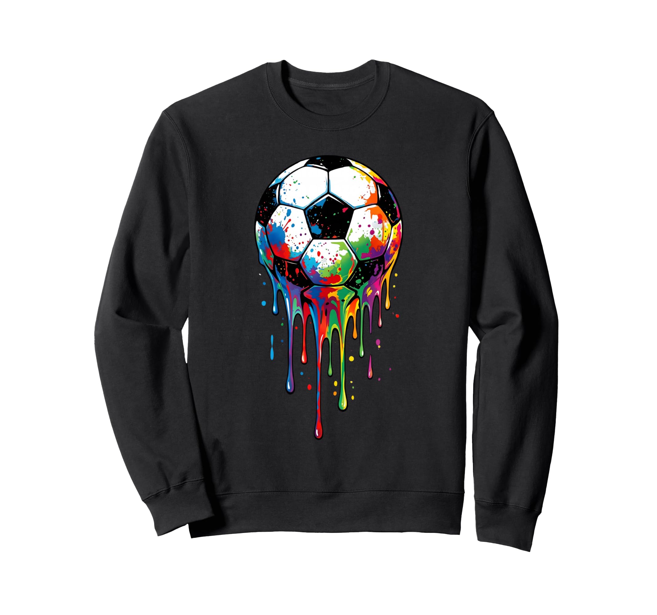 Dripping Soccer Drip Ice Cream Sweatshirt - Fun Novelty Design Men Women - T-Shirt, Sweatshirt, Hoodie
