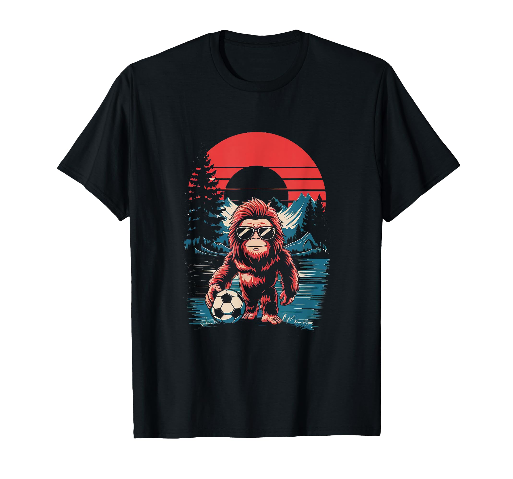 Funny Bigfoot Soccer Football T-Shirt - Graphic Print for Adults - T-Shirt, Sweatshirt, Hoodie