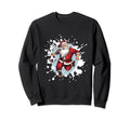 Santa Playing Soccer Funny Chrismtas Sweatshirt - Unique Graphic for Adults - T-Shirt, Sweatshirt, Hoodie