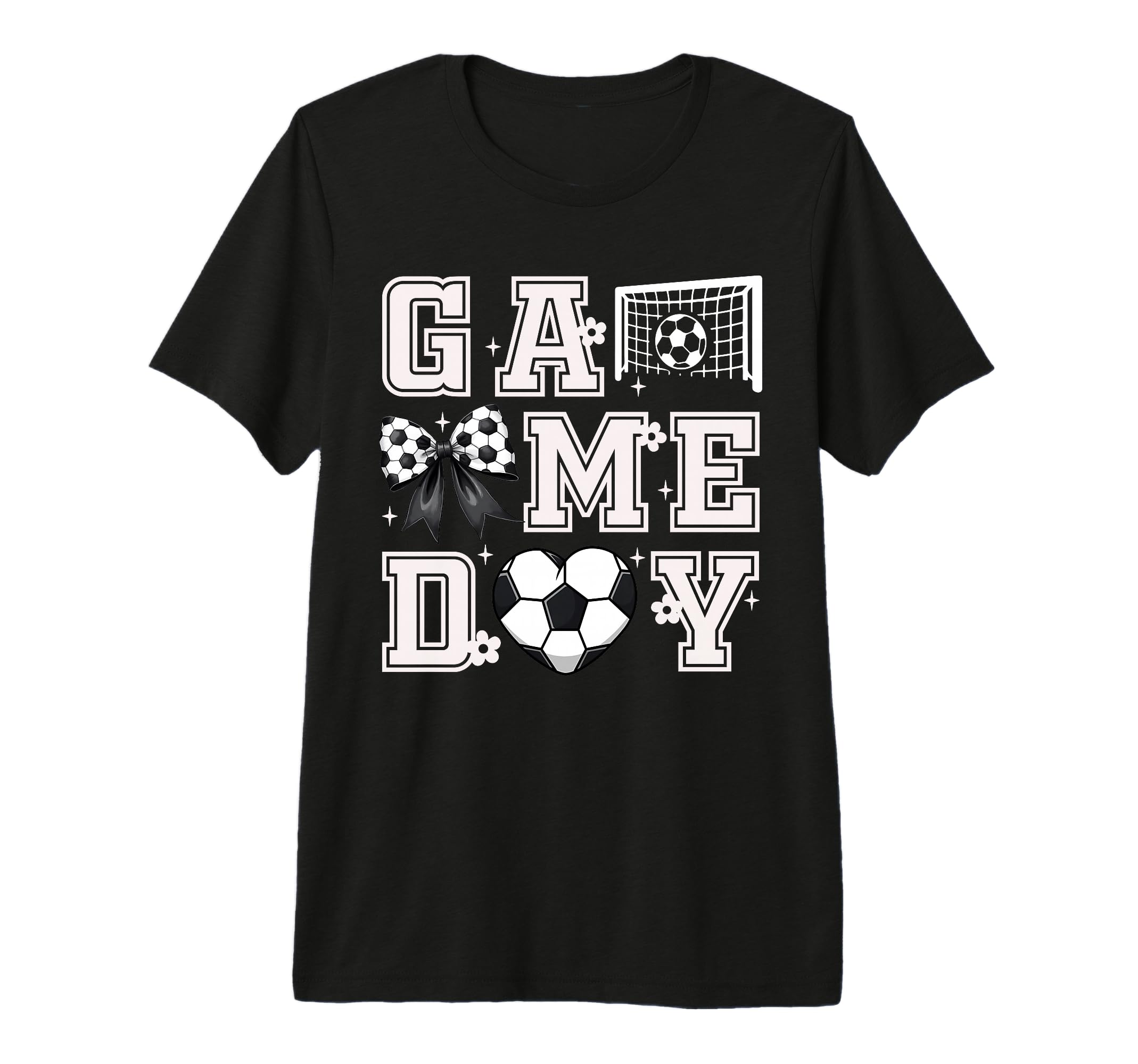 Soccer Coquette Bow Gameday Cheer Mom T-Shirt - Fun Novelty Design Unisex - T-Shirt, Sweatshirt, Hoodie