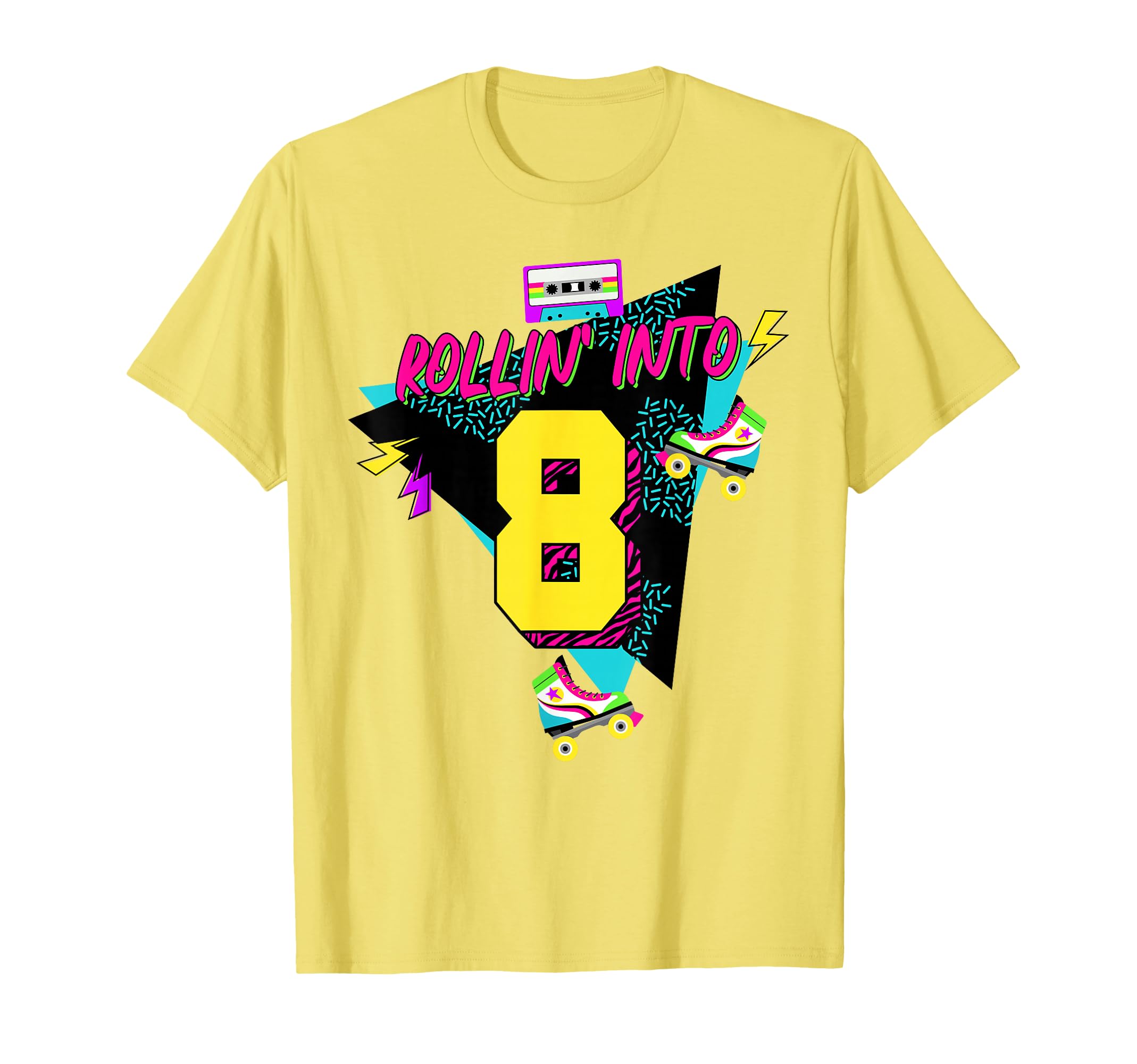 Rolling Into 8 Years Old Roller T-Shirt - Aesthetic Graphic Men Women - T-Shirt, Sweatshirt, Hoodie