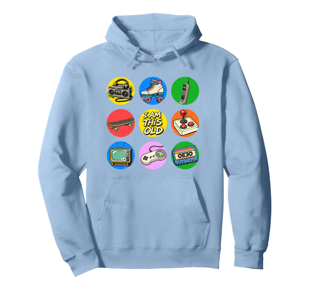 I Am This Old Nostalgia 80S 90S Hoodie - Casual Everyday Wear for Adults - T-Shirt, Sweatshirt, Hoodie