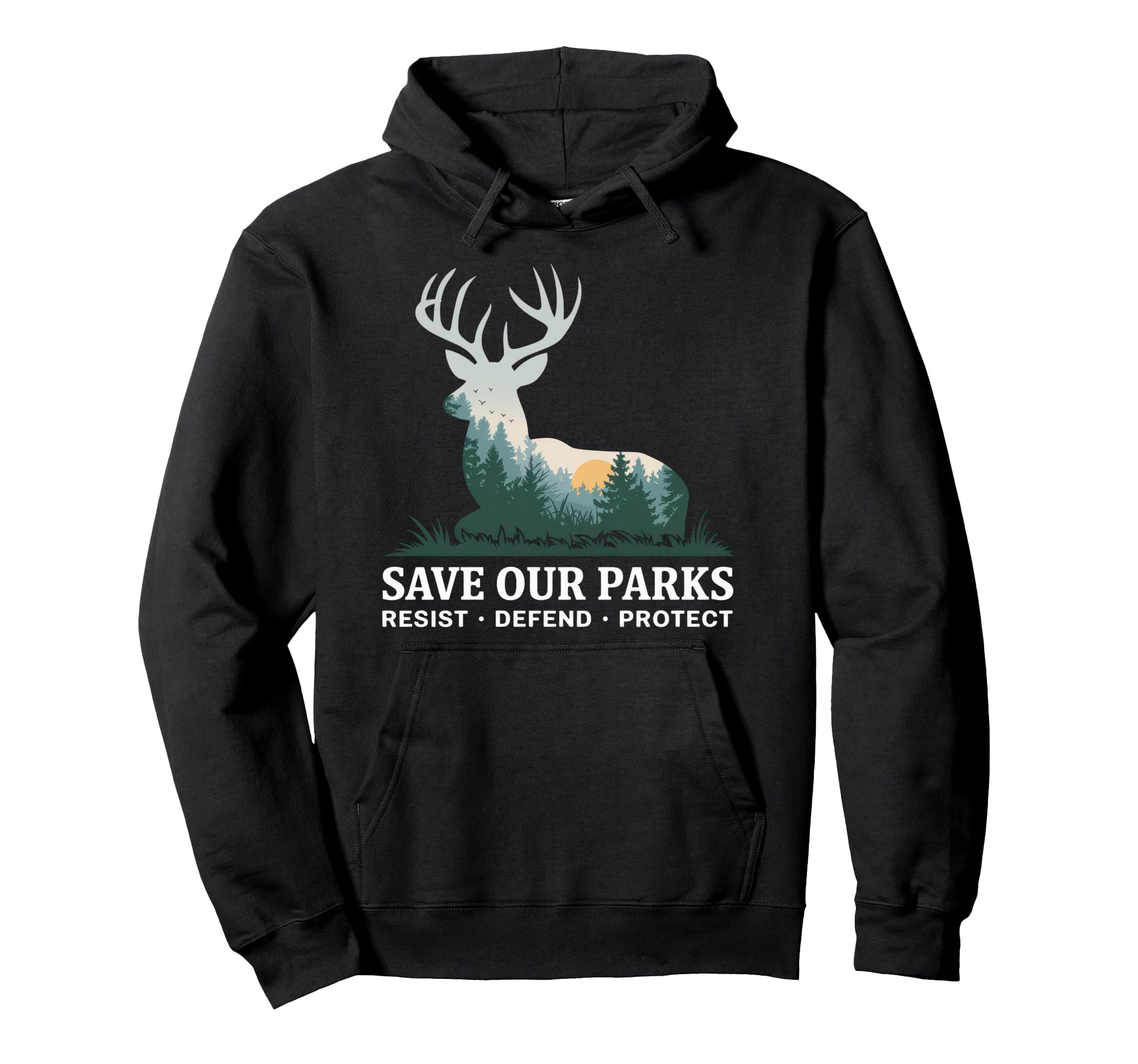 Save Our Parks Protect National Park Hoodie - Fun Novelty Design for Adults - T-Shirt, Sweatshirt, Hoodie