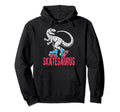 Skate Dinosaurs Roller Skating Hoodie - Custom Art Print for Adults - T-Shirt, Sweatshirt, Hoodie