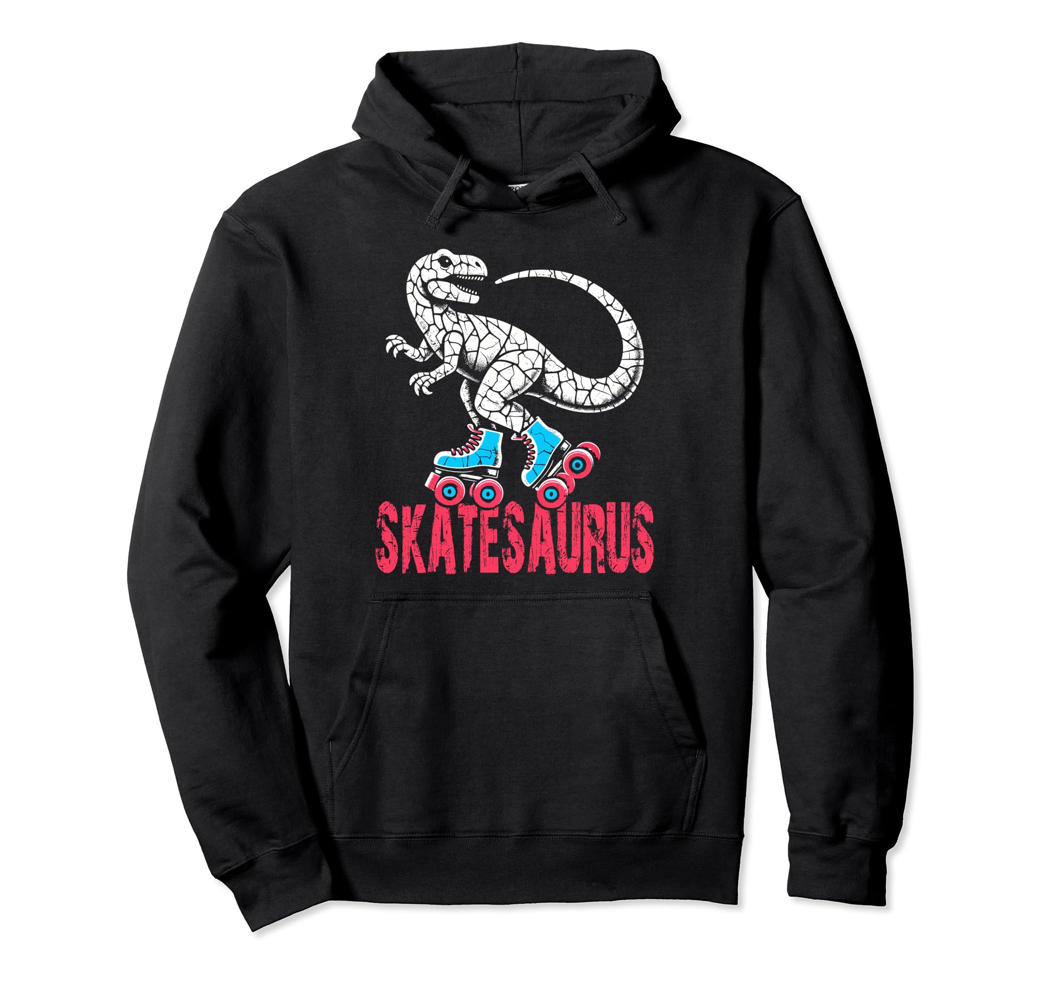 Skate Dinosaurs Roller Skating Hoodie - Custom Art Print for Adults - T-Shirt, Sweatshirt, Hoodie