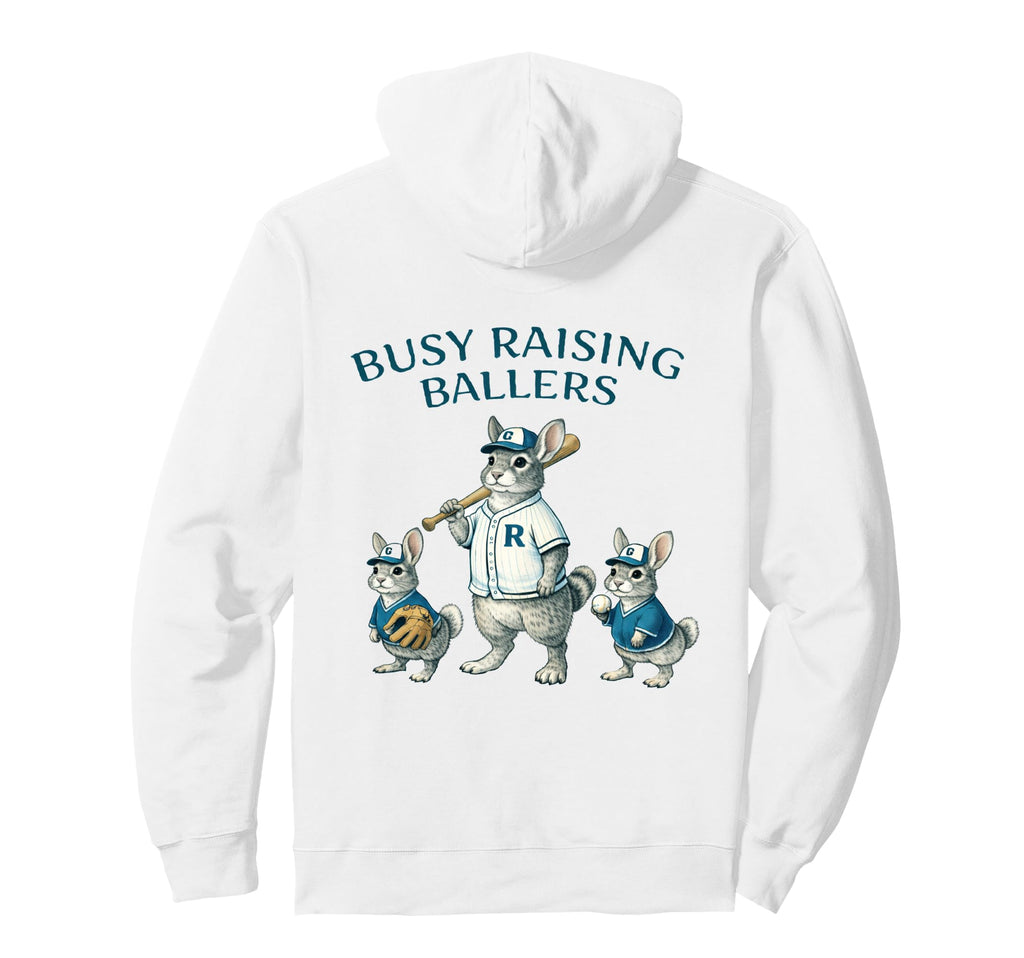 Busy Raising Baller Baseball Softball Hoodie - Novelty Apparel Men Women - T-Shirt, Sweatshirt, Hoodie
