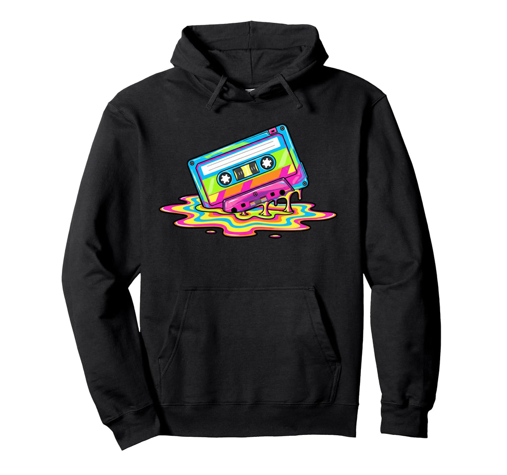 Colorful Melting Cassette Tape Music Hoodie - Streetwear Style Men Women - T-Shirt, Sweatshirt, Hoodie