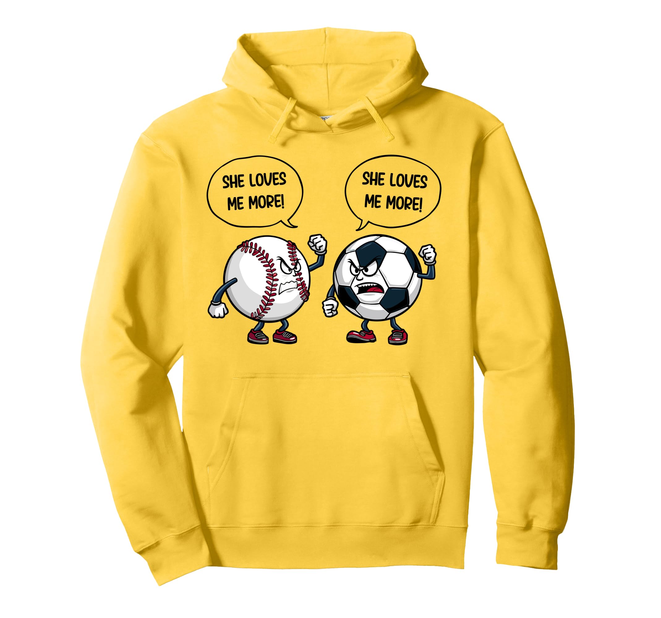 She Loves Me More Baseball Soccer Hoodie - Trendy Graphic Men Women - T-Shirt, Sweatshirt, Hoodie
