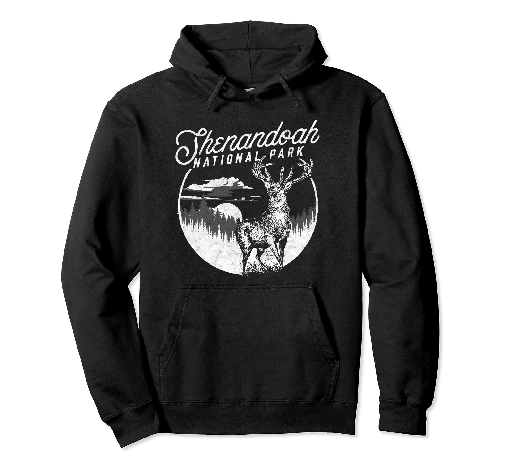 Shenandoah National Park Stag Hoodie - Casual Everyday Wear for Adults - T-Shirt, Sweatshirt, Hoodie