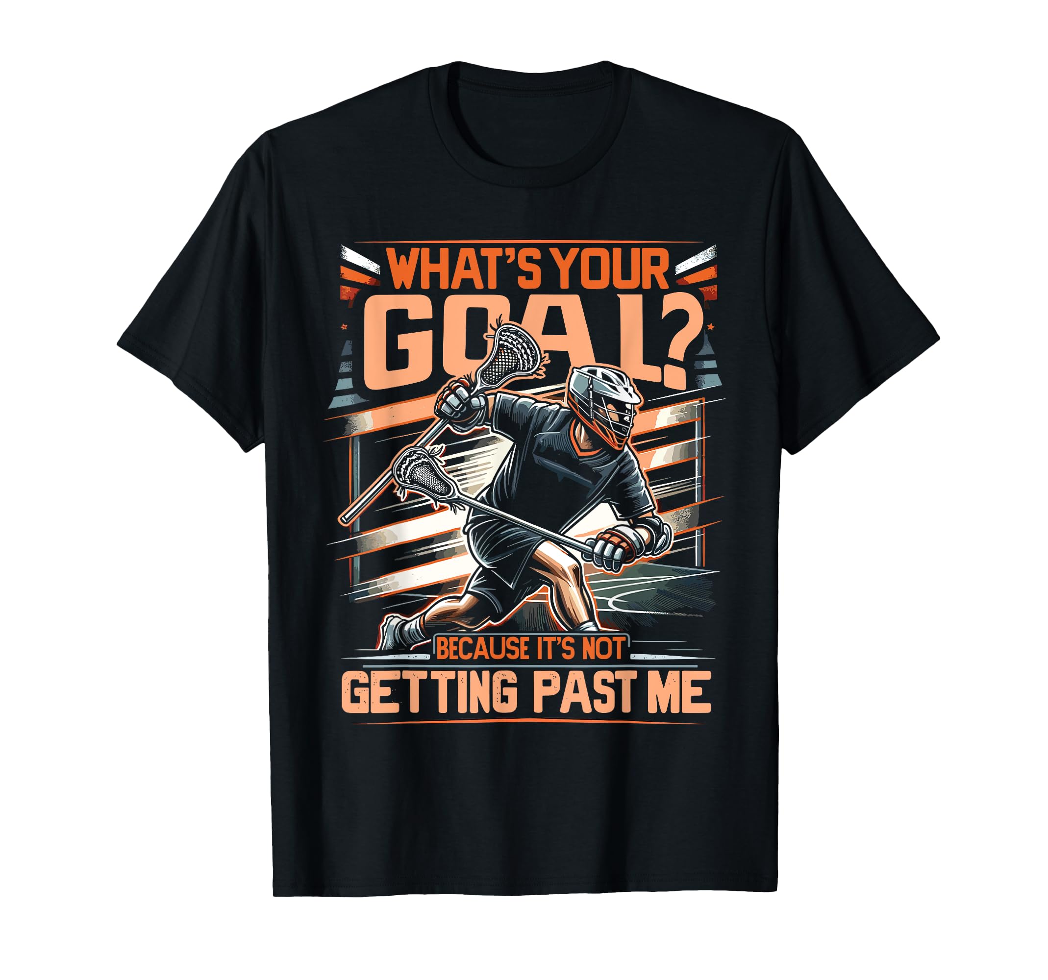 Lacrosse Player Lax Goalie Lacrosse T-Shirt - Custom Art Print for Adults - T-Shirt, Sweatshirt, Hoodie