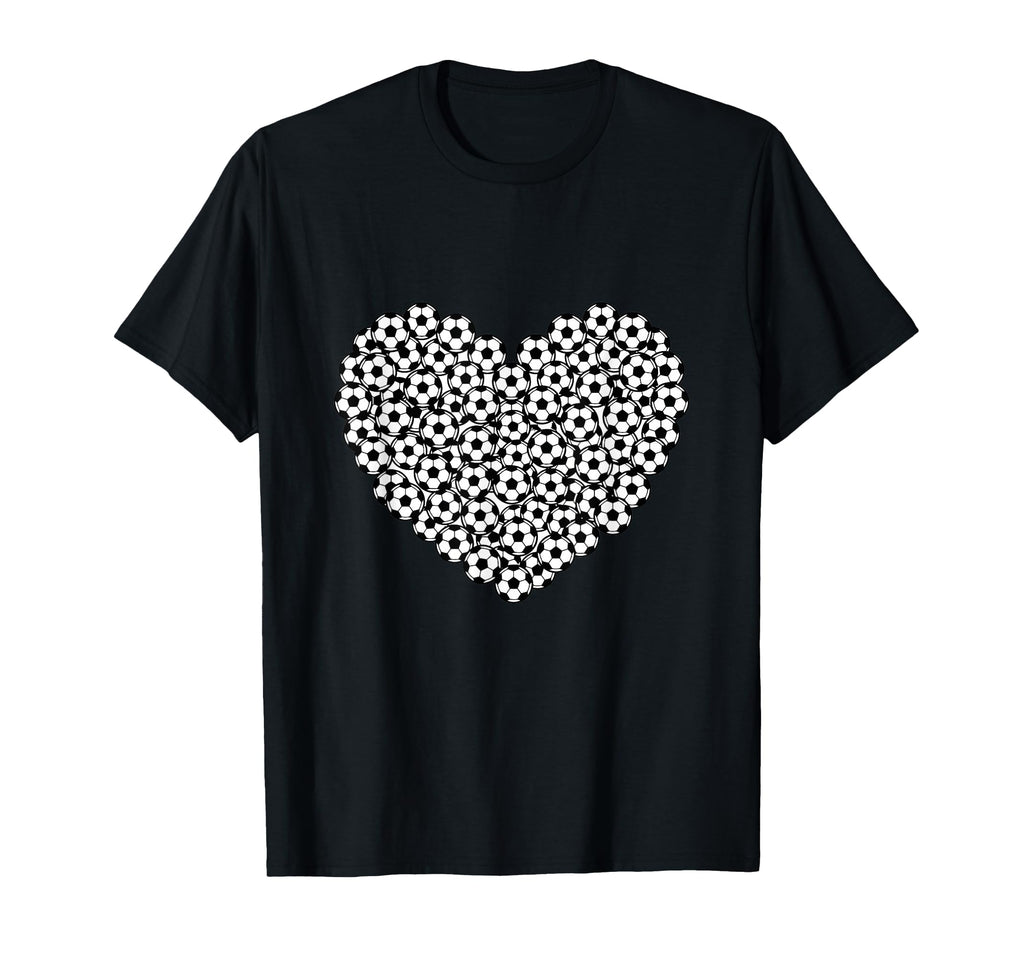 Heart Shaped Soccer Ball Artwork T-Shirt - Trendy Graphic for Adults - T-Shirt, Sweatshirt, Hoodie