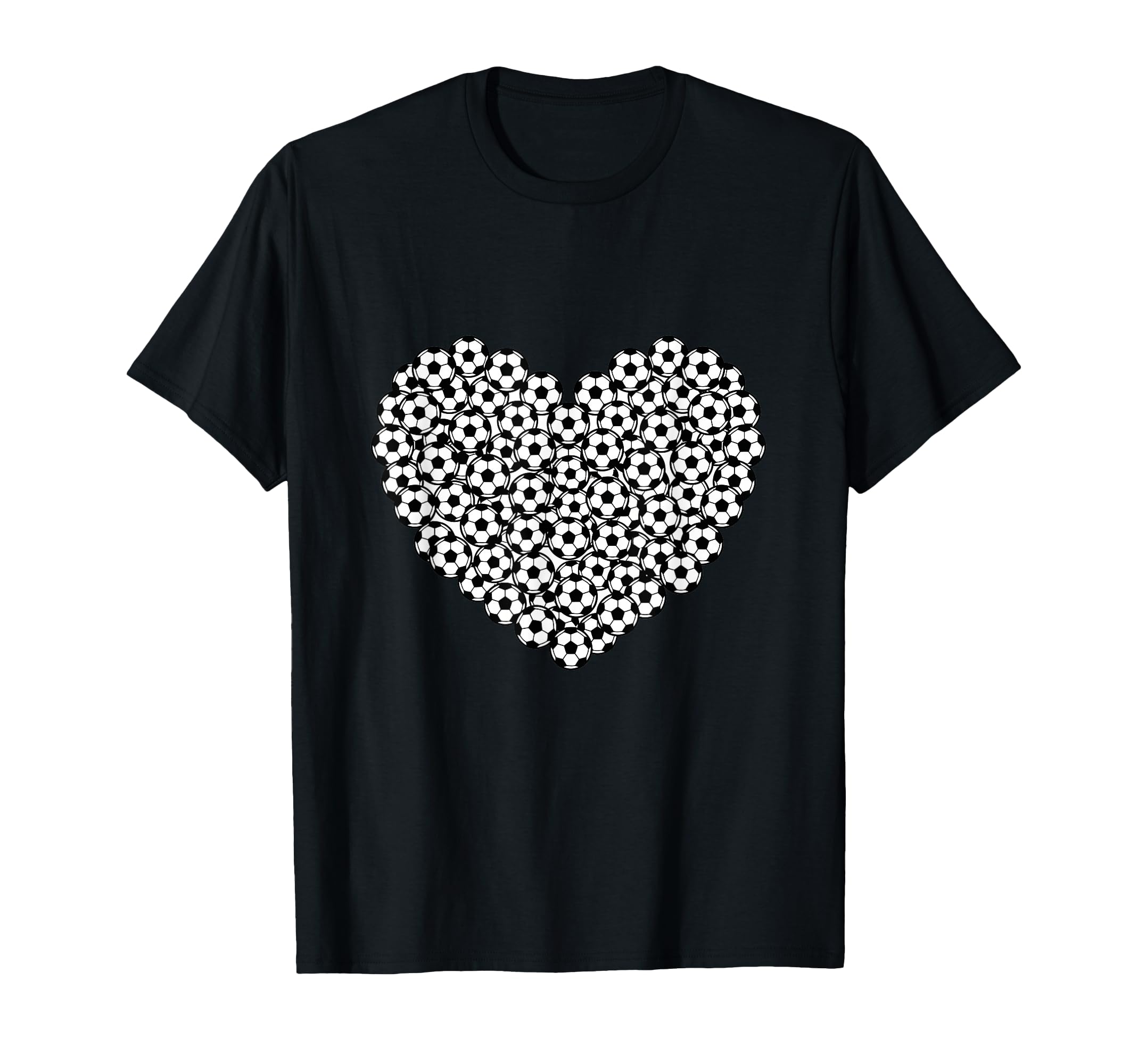 Heart Shaped Soccer Ball Artwork T-Shirt - Trendy Graphic for Adults - T-Shirt, Sweatshirt, Hoodie