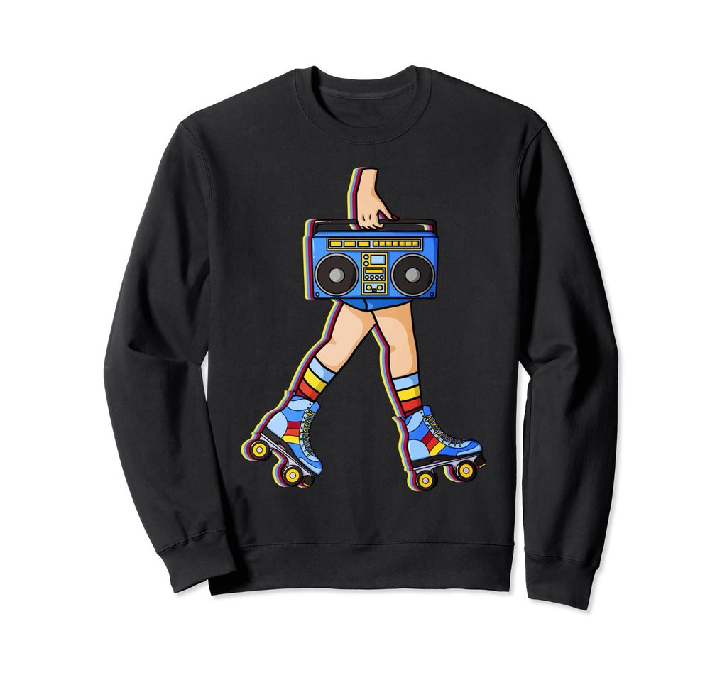 Roller Skates Boombox Disco Ghetto Sweatshirt - Novelty Apparel for Adults - T-Shirt, Sweatshirt, Hoodie