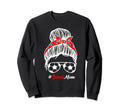 Soccer Mom Messy Bun Hair Soccer Sweatshirt - Streetwear Style for Adults - T-Shirt, Sweatshirt, Hoodie