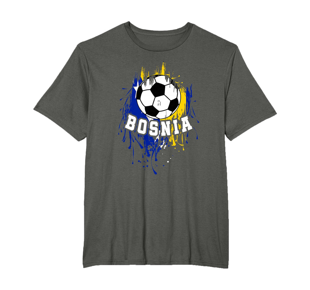 Bosnia And Herzegovina Soccer Bosnian T-Shirt - Custom Art Print Unisex - T-Shirt, Sweatshirt, Hoodie