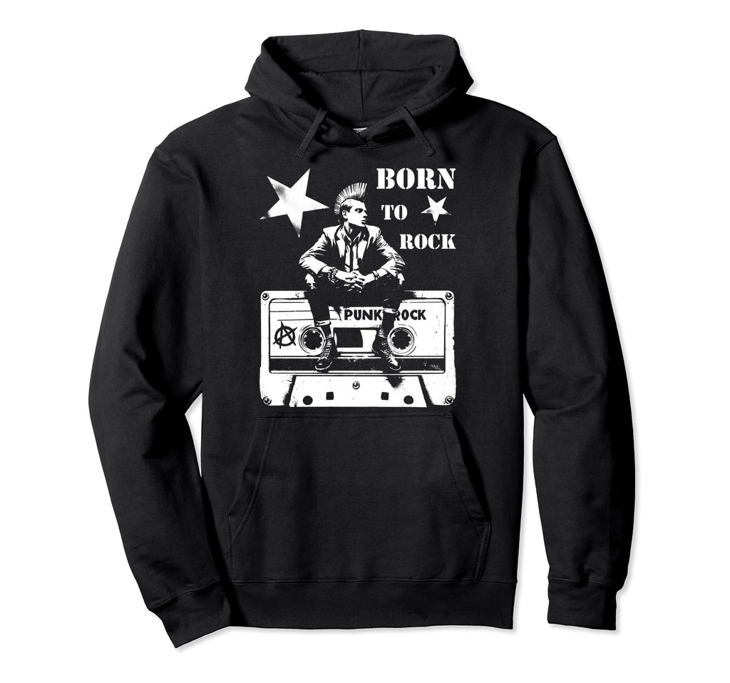 Punk Rock Music Cassette Tape Grunge Hoodie - Casual Everyday Wear Unisex - T-Shirt, Sweatshirt, Hoodie