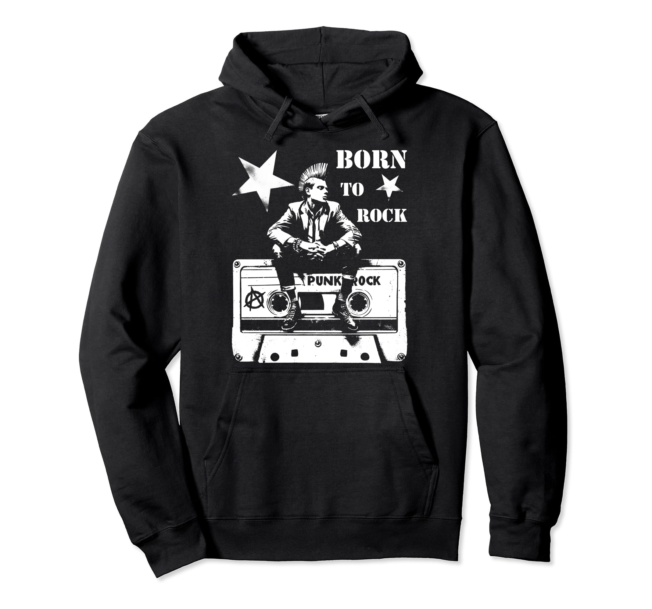 Punk Rock Music Cassette Tape Grunge Hoodie - Casual Everyday Wear Unisex - T-Shirt, Sweatshirt, Hoodie