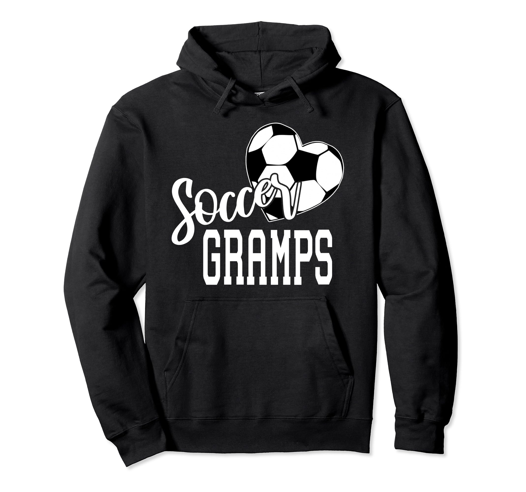 Soccer Ball Heart Soccer Gramps Hoodie - Casual Everyday Wear Unisex - T-Shirt, Sweatshirt, Hoodie