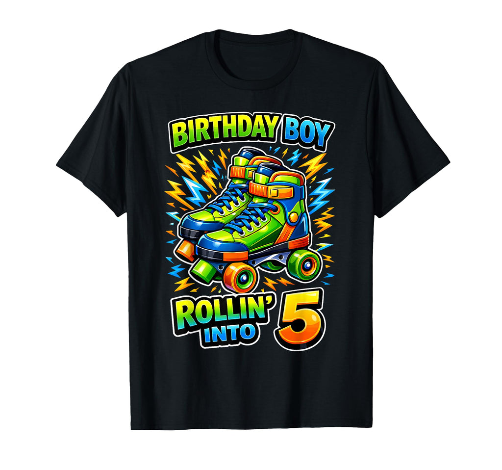 Roller Skating 5Th Birthday Party T-Shirt - Graphic Print for Adults - T-Shirt, Sweatshirt, Hoodie