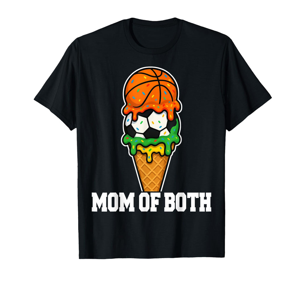 Basketball Soccer Mom Ice Cream Drip Summer T-Shirt - Graphic Print Unisex - T-Shirt, Sweatshirt, Hoodie