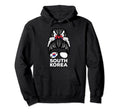 South Korea Flag Hairbun Football Soccer Fan Hoodie - Trendy Graphic Unisex - T-Shirt, Sweatshirt, Hoodie