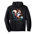 Soccer Sport Squirrel Enthusiast Hoodie - Novelty Apparel Men Women - T-Shirt, Sweatshirt, Hoodie