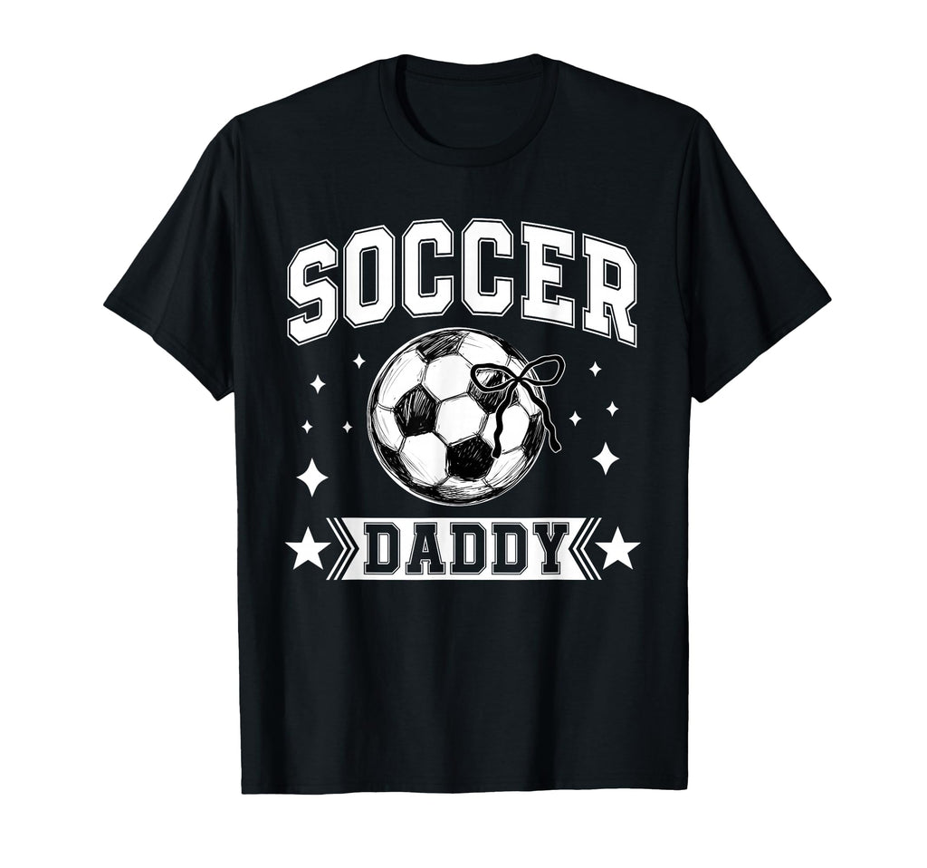 Coquette Bow Soccer Daddy Soccer Team T-Shirt - Trendy Graphic for Adults - T-Shirt, Sweatshirt, Hoodie