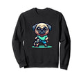 Pug Dog Soccer Player Ball Champion Sweatshirt - Unique Graphic for Adults - T-Shirt, Sweatshirt, Hoodie