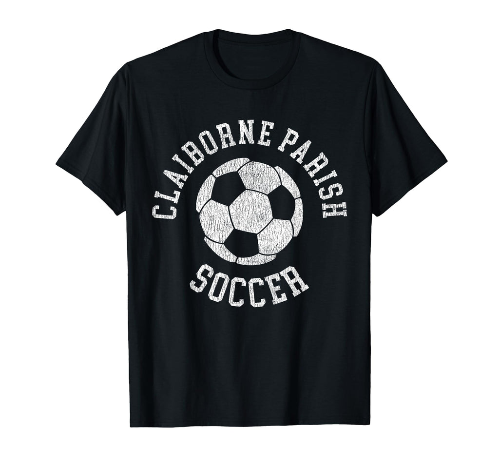 Claiborne Parish Soccer Distressed 90S T-Shirt - Custom Art Print Men Women - T-Shirt, Sweatshirt, Hoodie