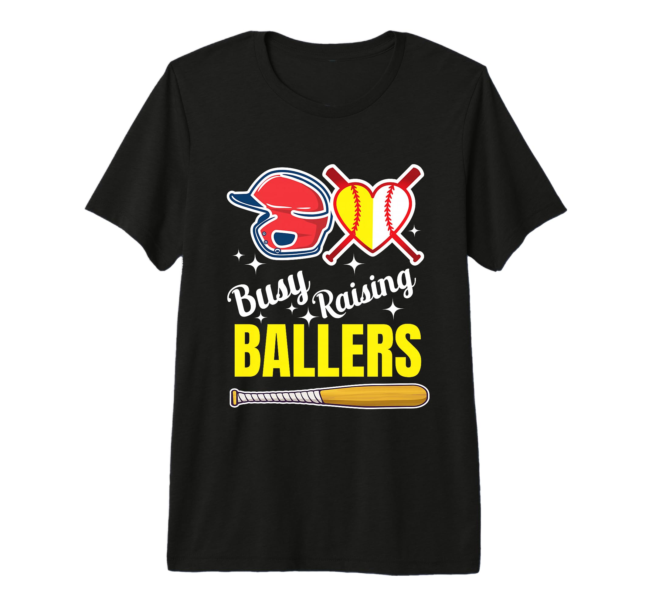 Busy Raising Ballers Softball And T-Shirt - Minimalist Print Unisex - T-Shirt, Sweatshirt, Hoodie
