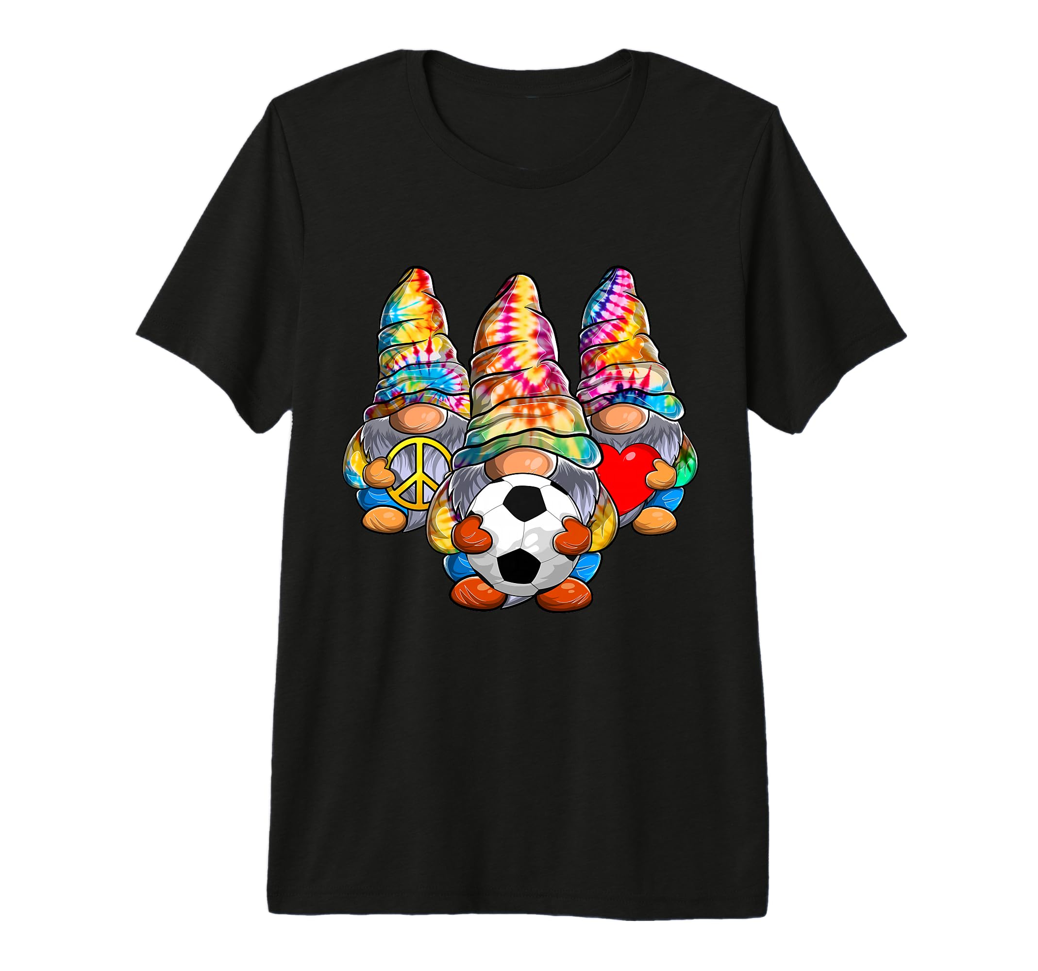 Peace Love Soccer Tie Dye Football T-Shirt - Novelty Apparel for Adults - T-Shirt, Sweatshirt, Hoodie