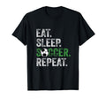 Eat Sleep Soccer Repeat Sport T-Shirt - Custom Art Print Unisex - T-Shirt, Sweatshirt, Hoodie