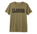 Florida Soccer Black Text Tri Blend T-Shirt - Unique Graphic for Adults - T-Shirt, Sweatshirt, Hoodie