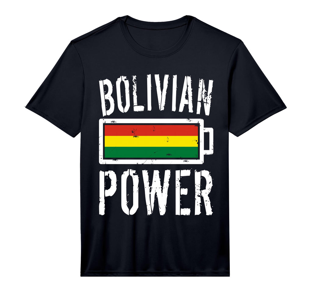 Bolivia Flag Bolivian Power Battery T-Shirt - Fun Novelty Design Men Women - T-Shirt, Sweatshirt, Hoodie