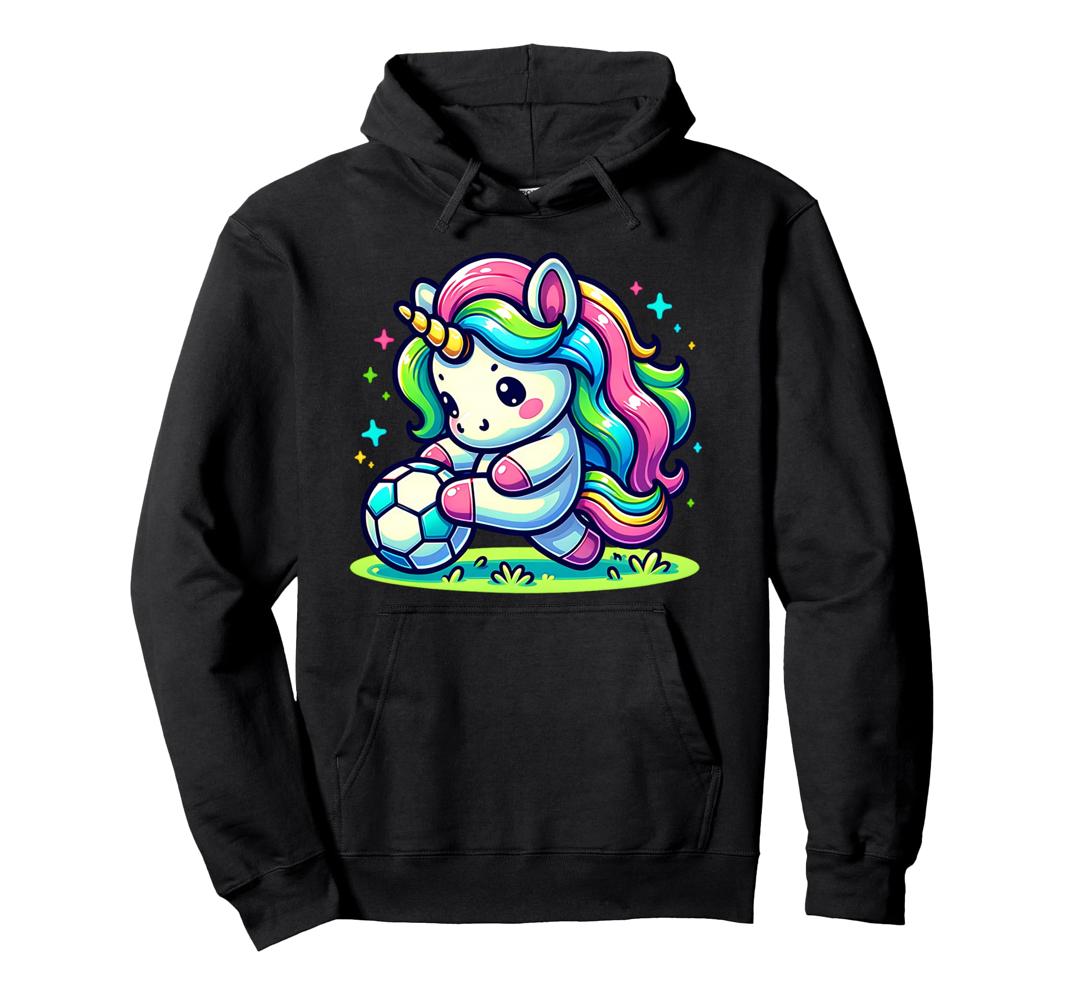 Footballer Unicorn Fans Soccer Team Unicorns Hoodie - Graphic Print Unisex - T-Shirt, Sweatshirt, Hoodie