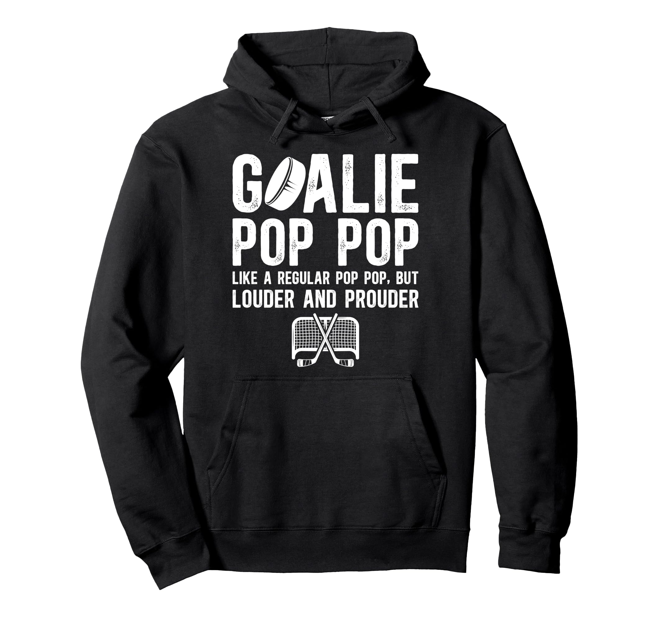 Hockey Goalie Pop Pop Ice Hockey Hoodie - Custom Art Print Men Women - T-Shirt, Sweatshirt, Hoodie