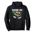Raised 90S Bands Cassette Tape Hoodie - Unique Graphic for Adults - T-Shirt, Sweatshirt, Hoodie