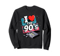 I Love 90S Cassette Player Music Tape Sweatshirt - Trendy Graphic Unisex - T-Shirt, Sweatshirt, Hoodie