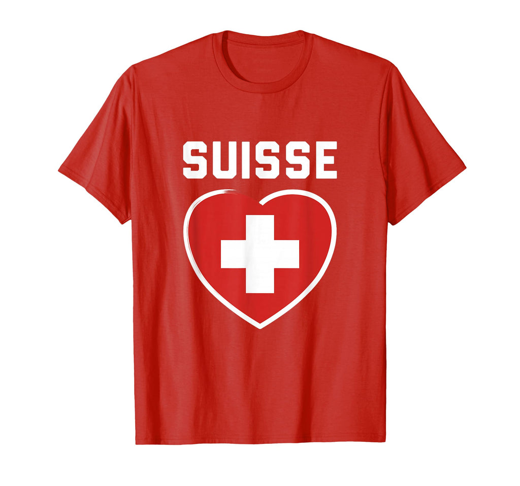 Suisse Switzerland Soccer Football Flag T-Shirt - Graphic Print Men Women - T-Shirt, Sweatshirt, Hoodie