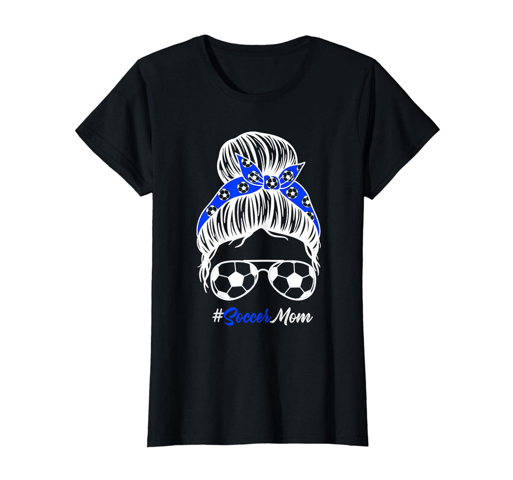 Soccer Mom Messy Bun Hair Soccer T-Shirt - Minimalist Print Unisex - T-Shirt, Sweatshirt, Hoodie