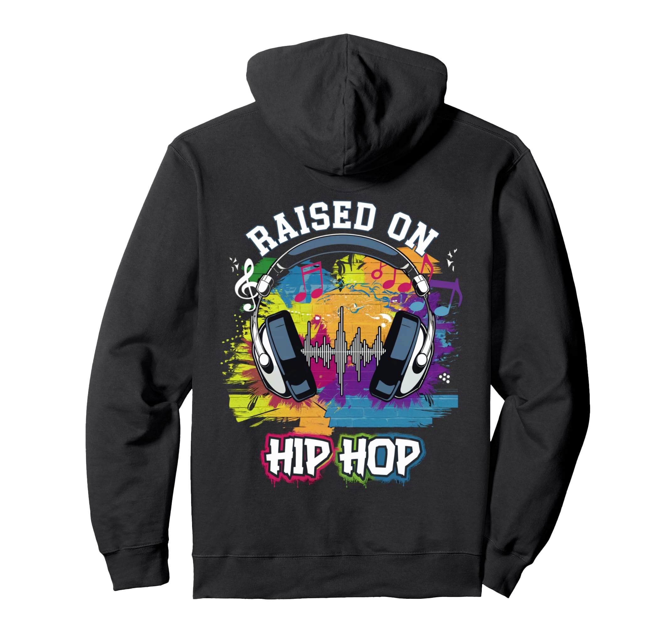Raised Hip Hop Urban Dj Graffiti Old School Hoodie - Unique Graphic Unisex - T-Shirt, Sweatshirt, Hoodie