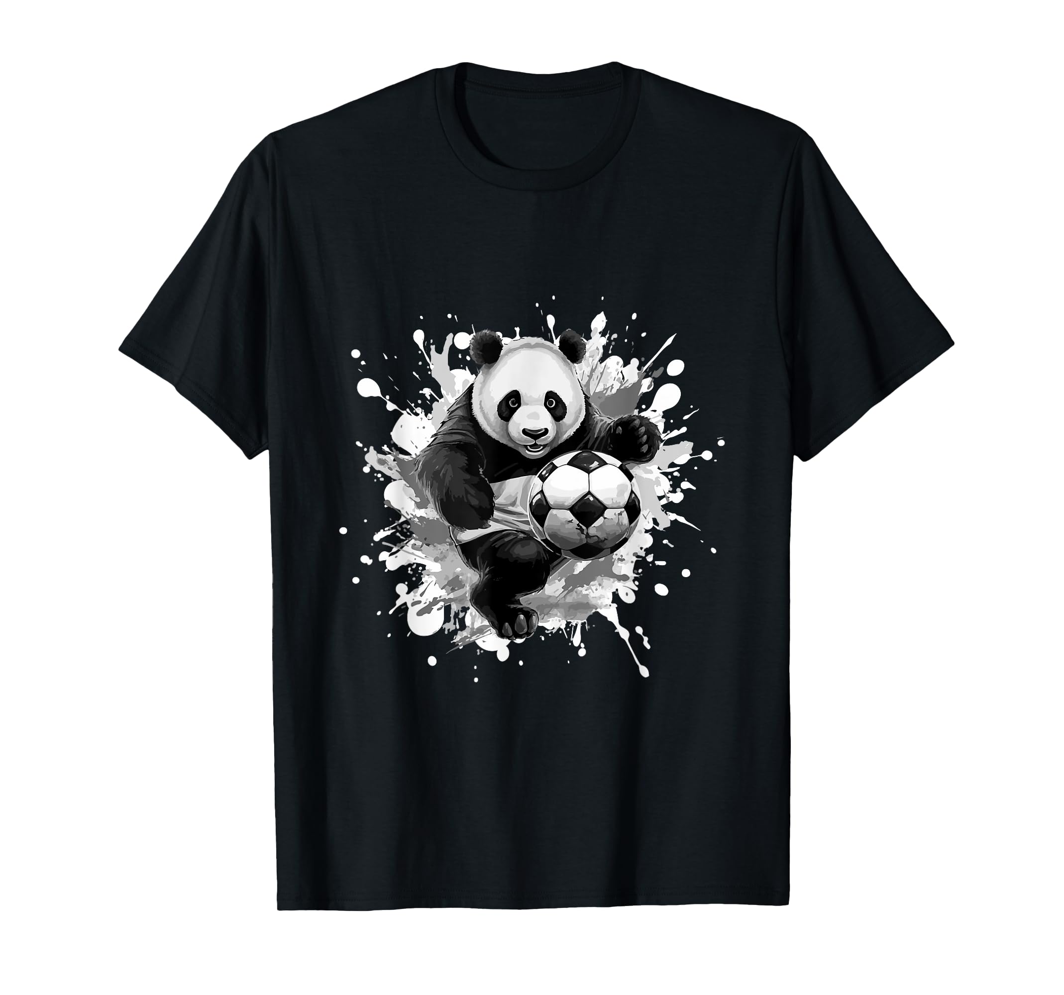 Panda Playing Soccer Sports Team Animal T-Shirt - Graphic Print Unisex - T-Shirt, Sweatshirt, Hoodie