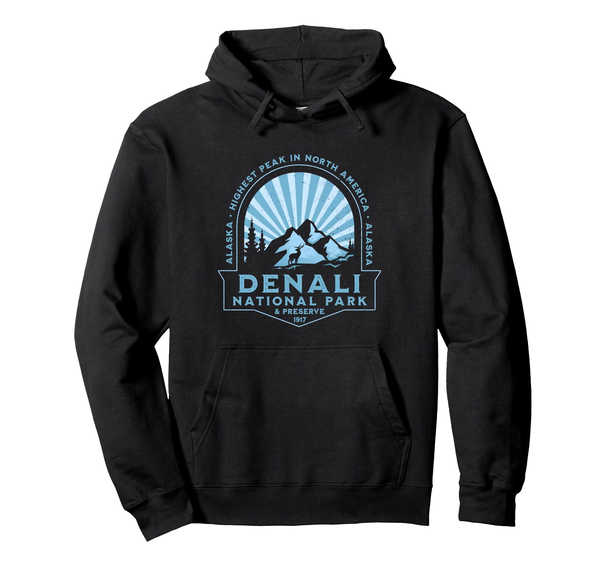 Denali National Park And Preserve Hoodie - Minimalist Print for Adults - T-Shirt, Sweatshirt, Hoodie