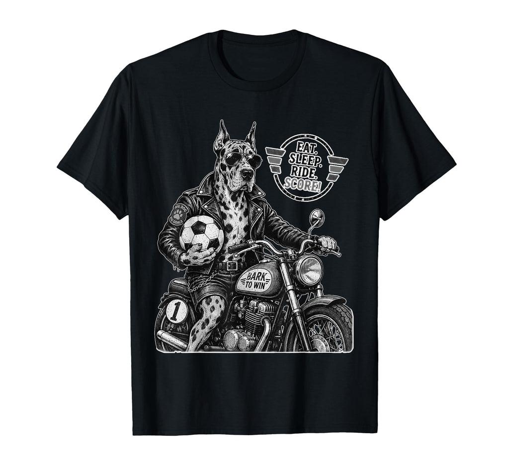 Gordon Setter Motorbike Love Footbal T-Shirt - Custom Art Print for Adults - T-Shirt, Sweatshirt, Hoodie