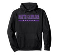 North Carolina Soccer Purple Text Hoodie - Fun Novelty Design Men Women - T-Shirt, Sweatshirt, Hoodie